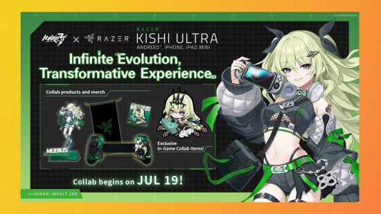 Honkai Impact 3rd Razer: Uma imagem do Mobius Razer Kishi Ultra.