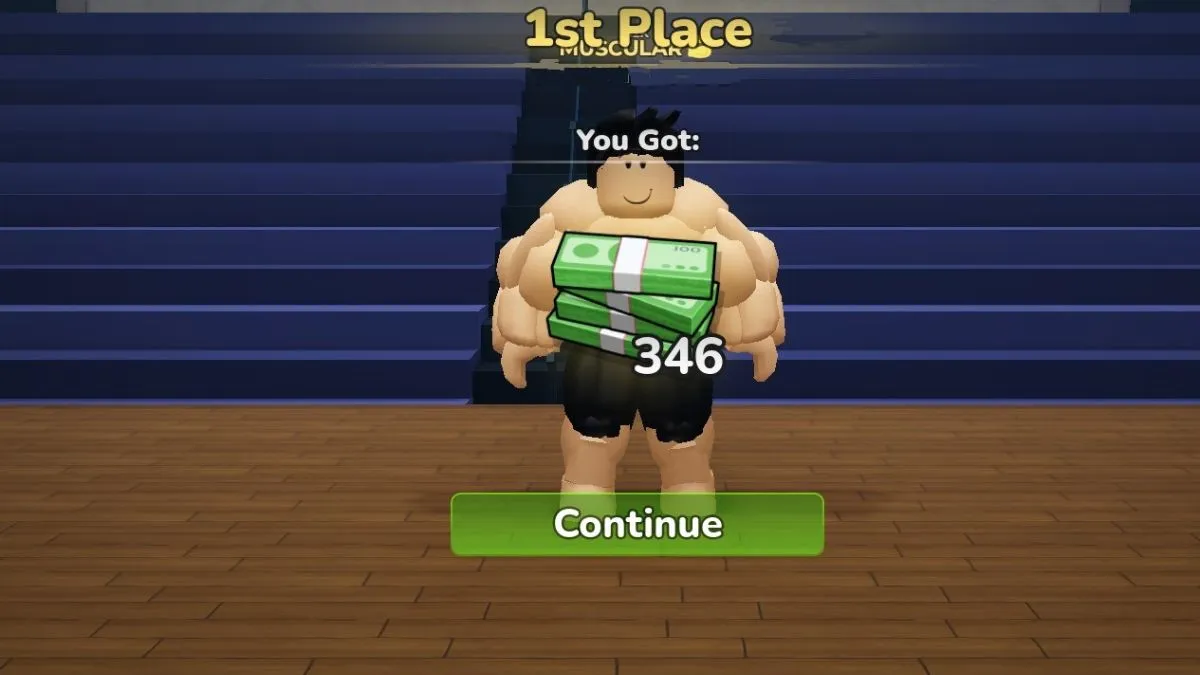 Vitória na competição escolar da Roblox Gym League