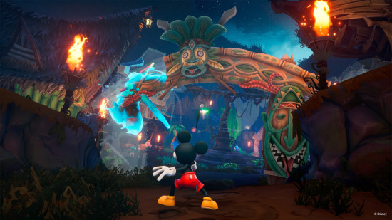 Um Mickey épico: captura de tela retocada da apresentação da THQ