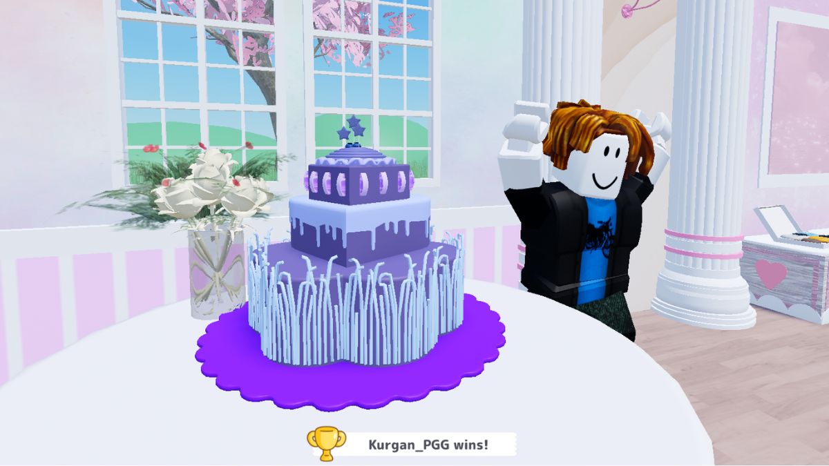 Bolo de lavanda em Cake Off Roblox