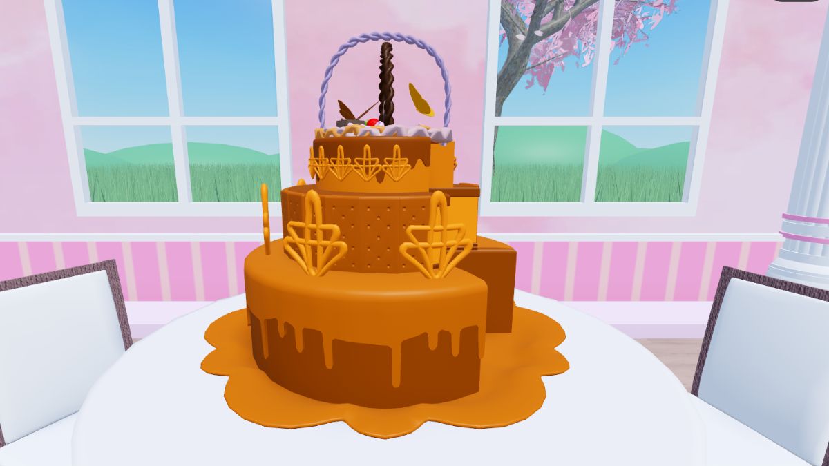 Bolo de caramelo em Cake Off Roblox