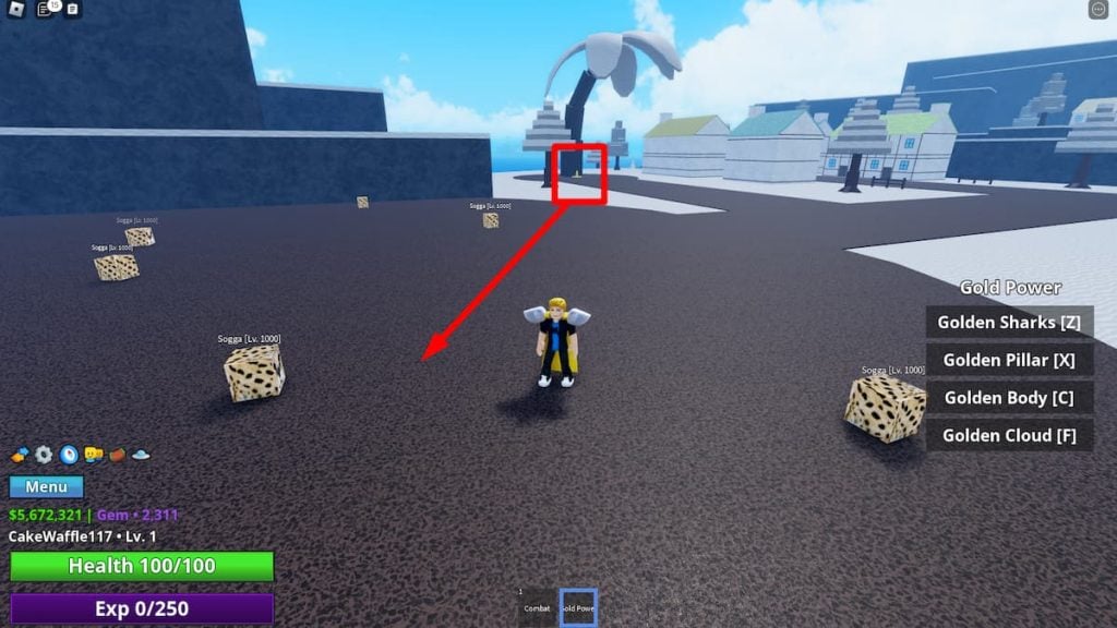 Roblox Meme Sea Dancing Banana Red Arrow Mostrando a Localização do Sogga Square Leopard