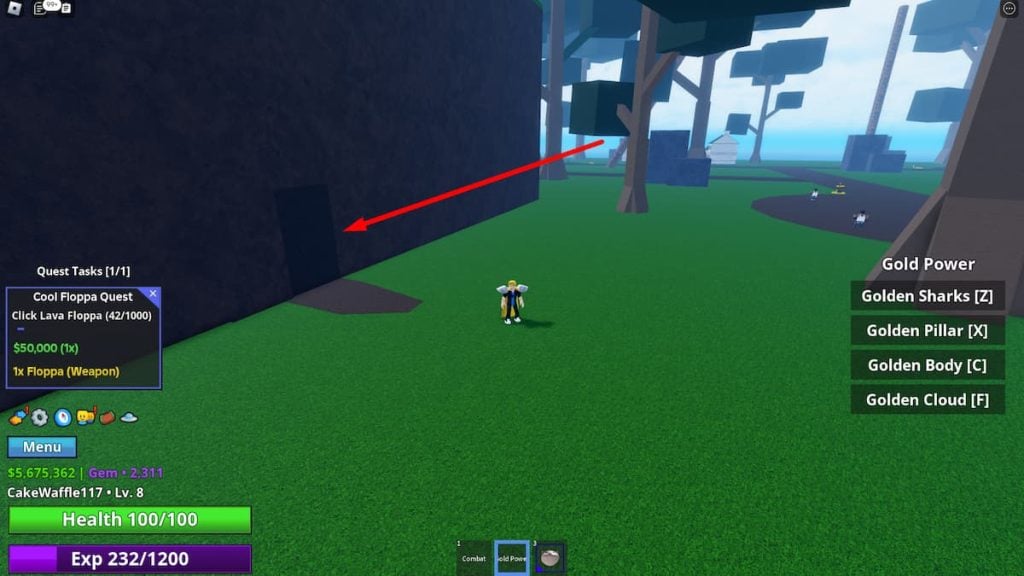 Roblox Meme Sea Dirt Mound e parede falsa na lateral da montanha