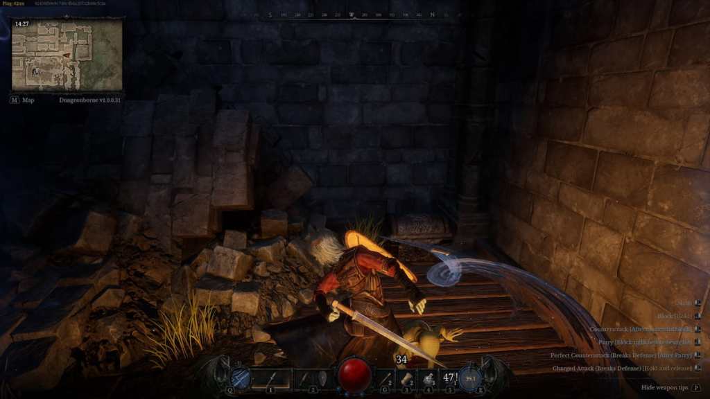 Lâminas giratórias como um mestre espadachim em Dungeonborne