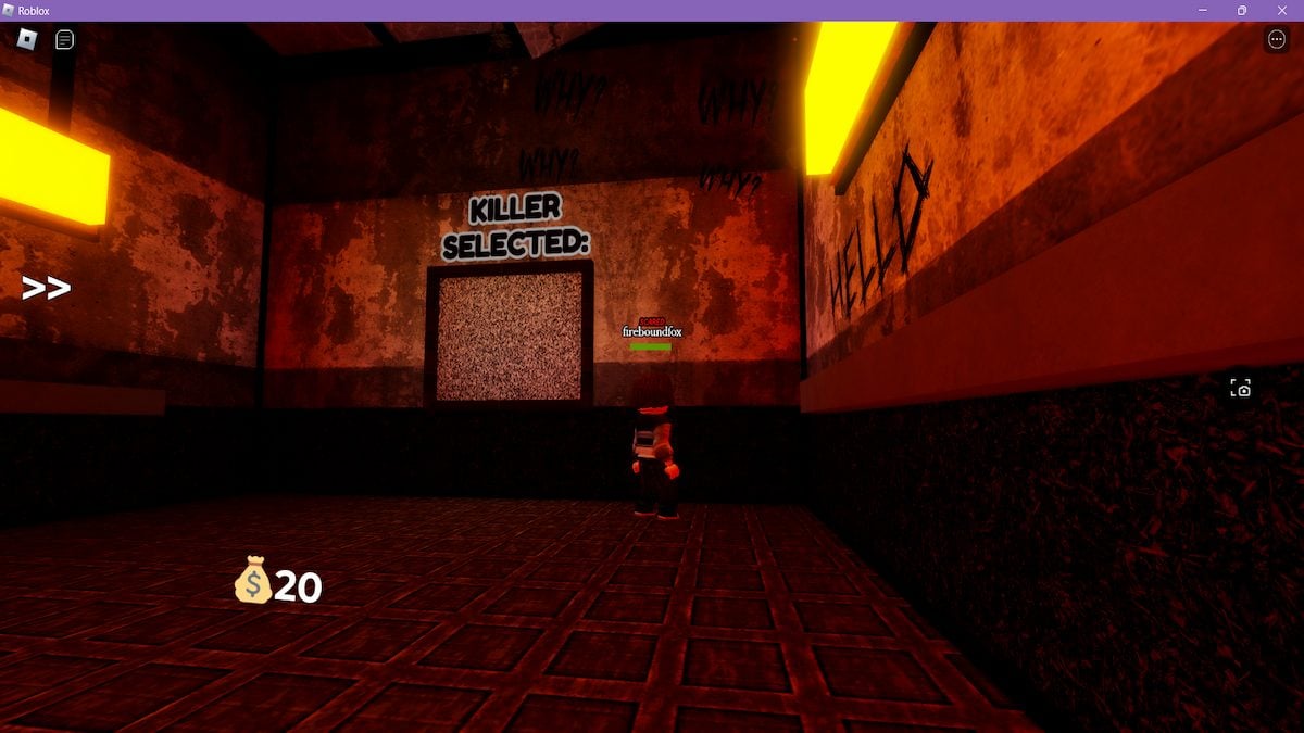 O início do Scary Elevator no Roblox.