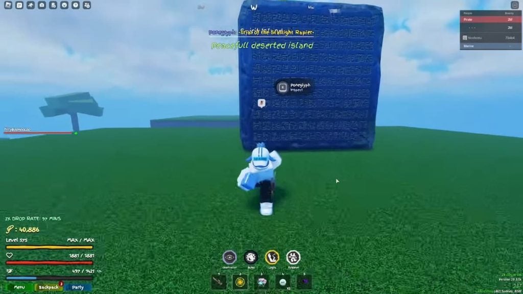 Roblox GPO Trial de Starlight Rapier