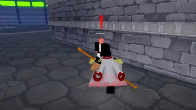 Roblox Fruit Seas Summoner Npc In Stone Hallway