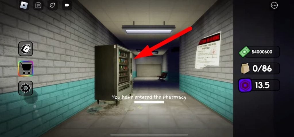 Roblox Rob A Convenience Store Simulator Uma Máquina De Venda Automática No Corredor