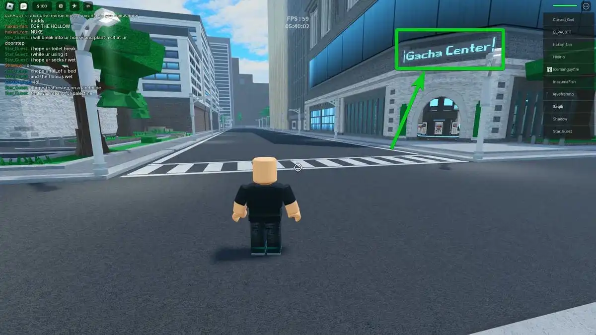 Gacha Center no Roblox Heaven Stand