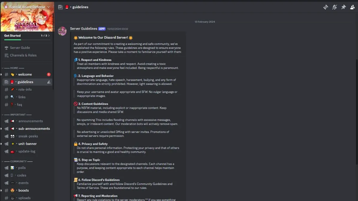 Servidor Discord de Defesa Especial de Anime