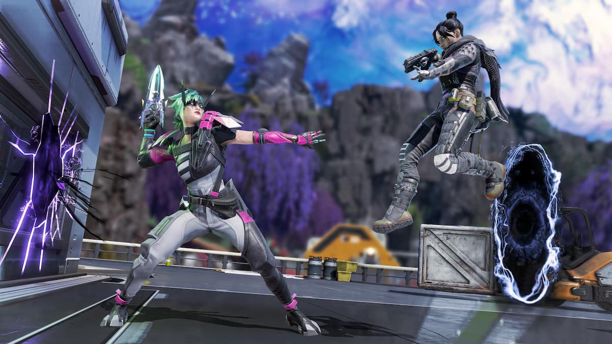 Alter lutando contra Wraith na temporada 21 de Apex Legends