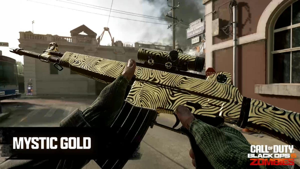 Call of Duty Black Ops 6 camuflagem ouro místico