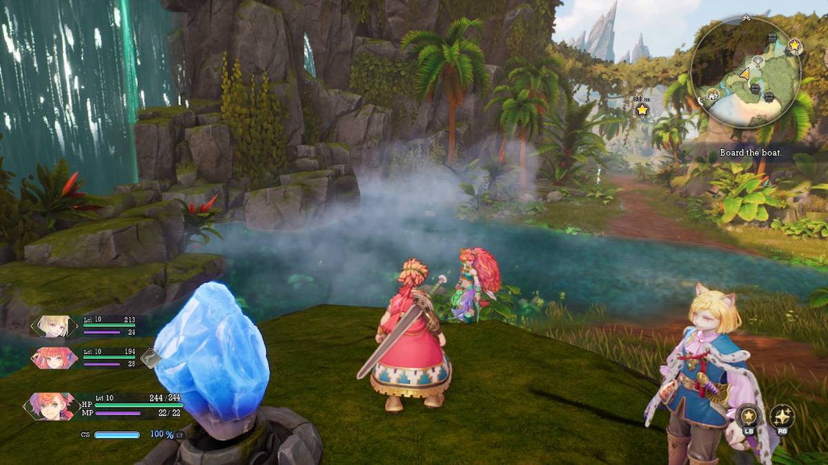 Um Elementite na Passagem Carbonizada em Visions of Mana.