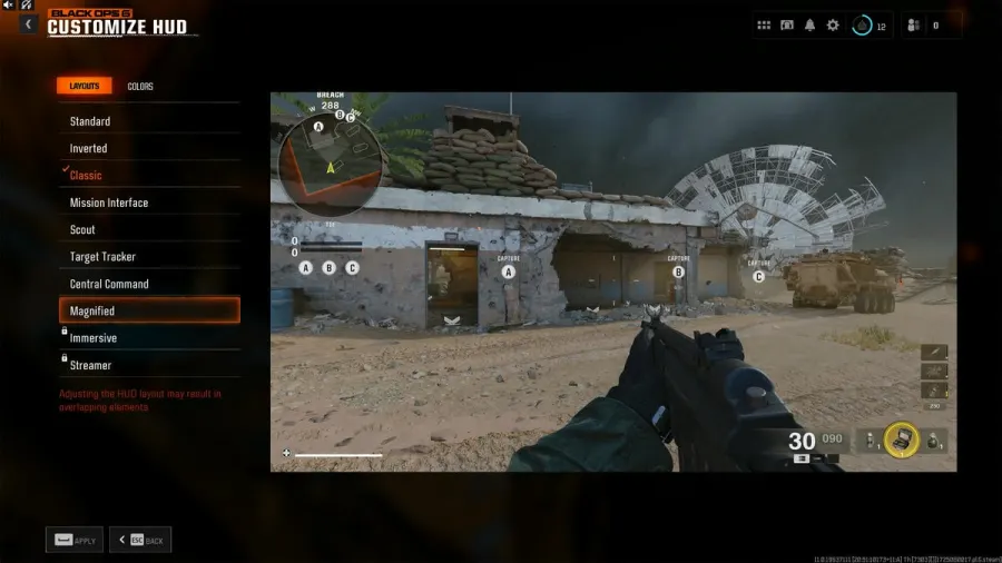 Layout de HUD ampliado do Call of Duty Black Ops 6