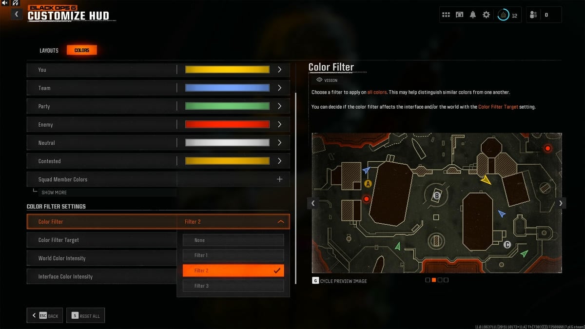 Filtro de cor Call of Duty Black Ops 6 2