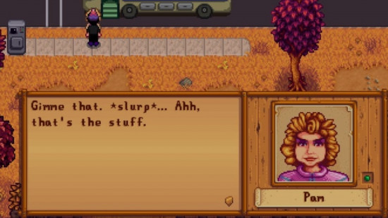 stardew valley pam conversa no ônibus para o deserto