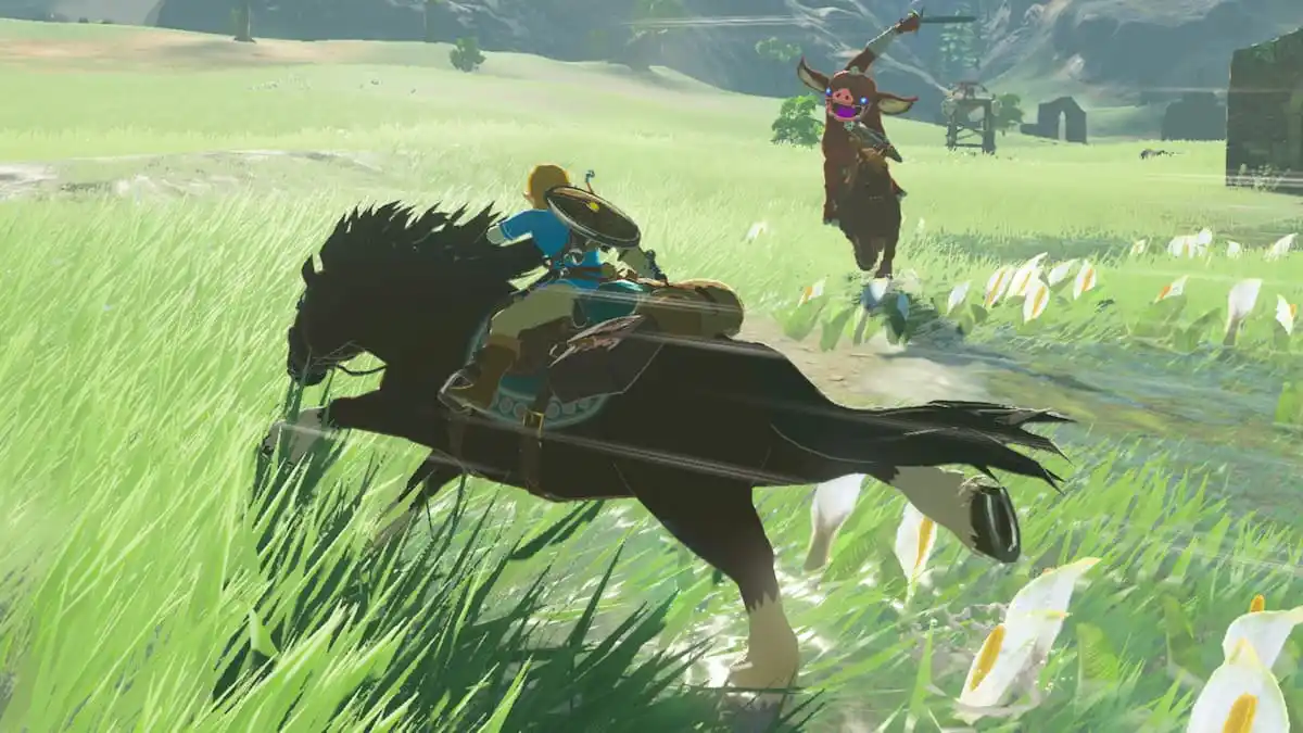 Montando um cavalo como Link em Breath of the Wild