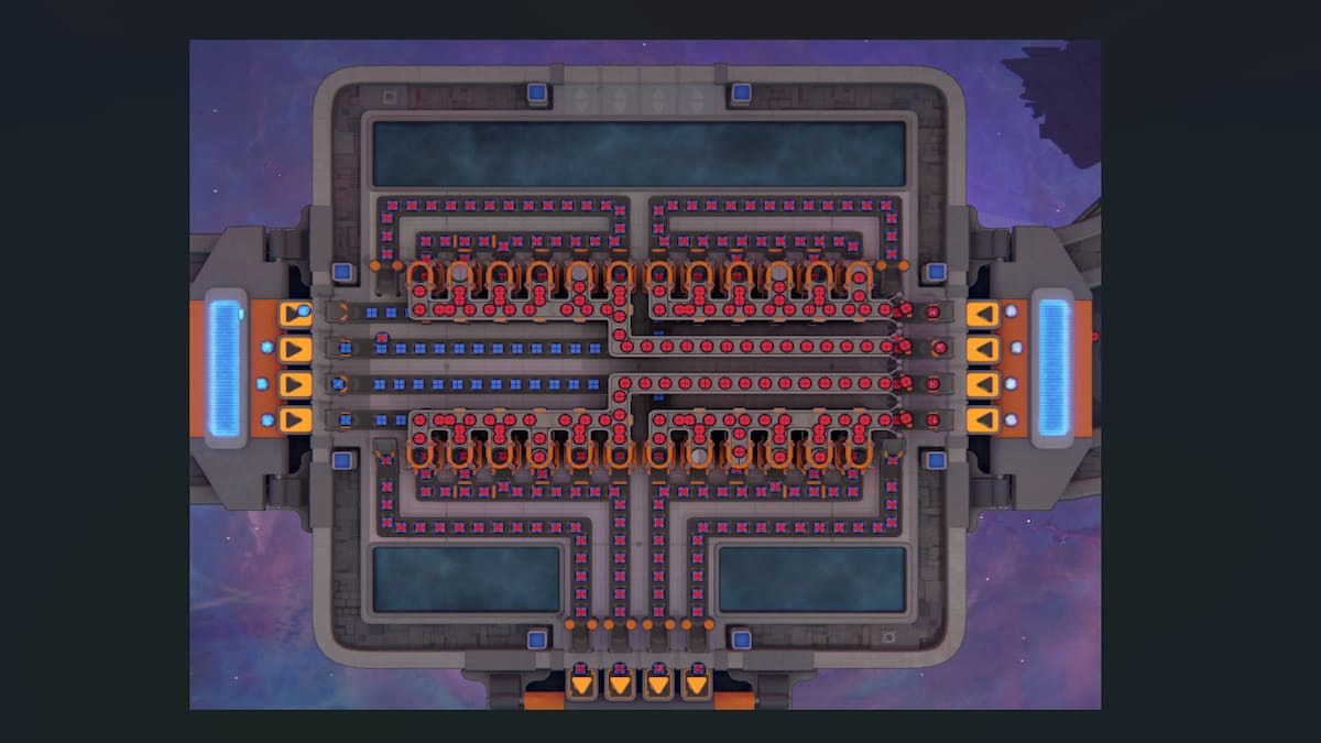 Uma plataforma Blueprint no Shapez 2