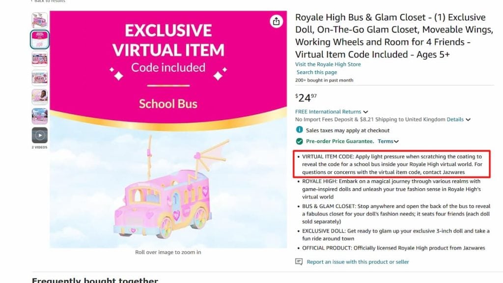 Roblox Royale High Amazon Bus Game Imagem do armário