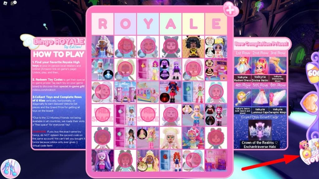 Roblox Royale High Bingo Board Brinquedos