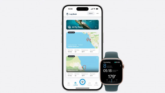 Apple Watch Series 10: Uma imagem dos recursos de mergulho do Apple Watch Series 10.