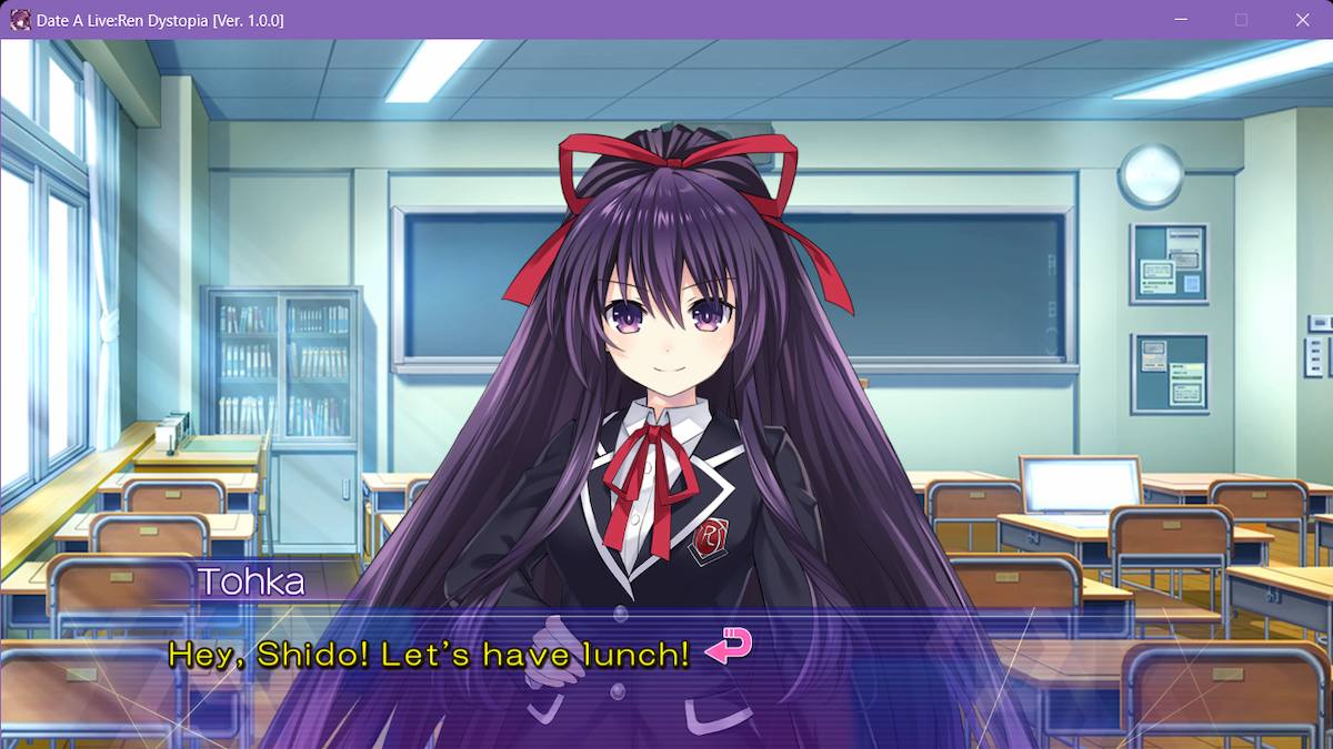 Tohka em DATE A LIVE: Ren Dystopia.