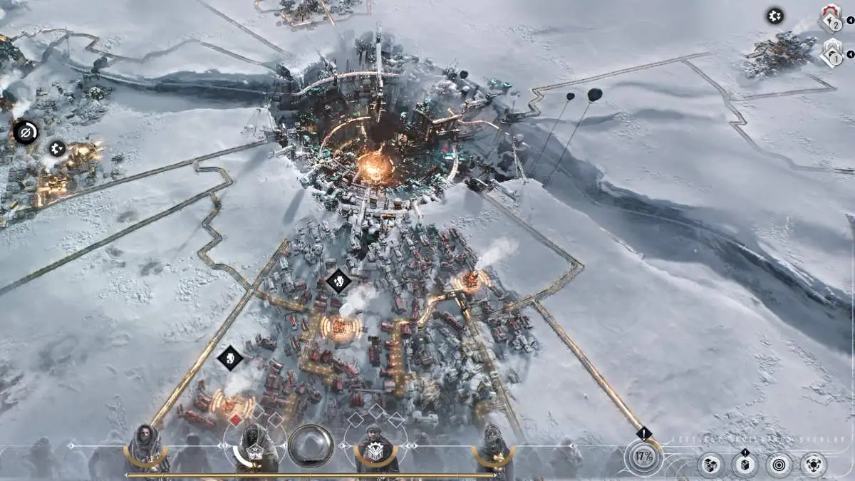 Medidores de confiança de facção em Frostpunk 2