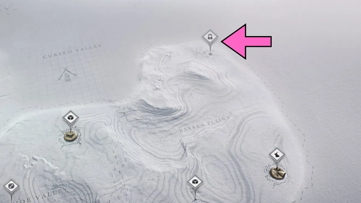 Localização do núcleo Barren Plains em Frostpunk 2