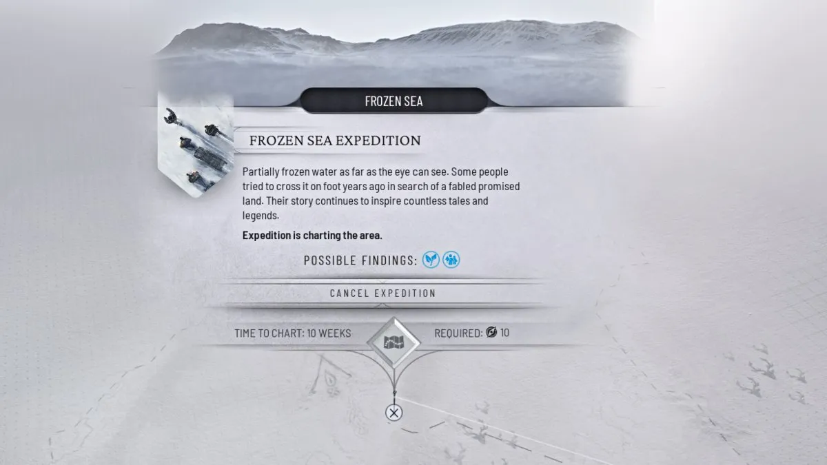 Expedição Frozen Sea Frostland em Frostpunk 2