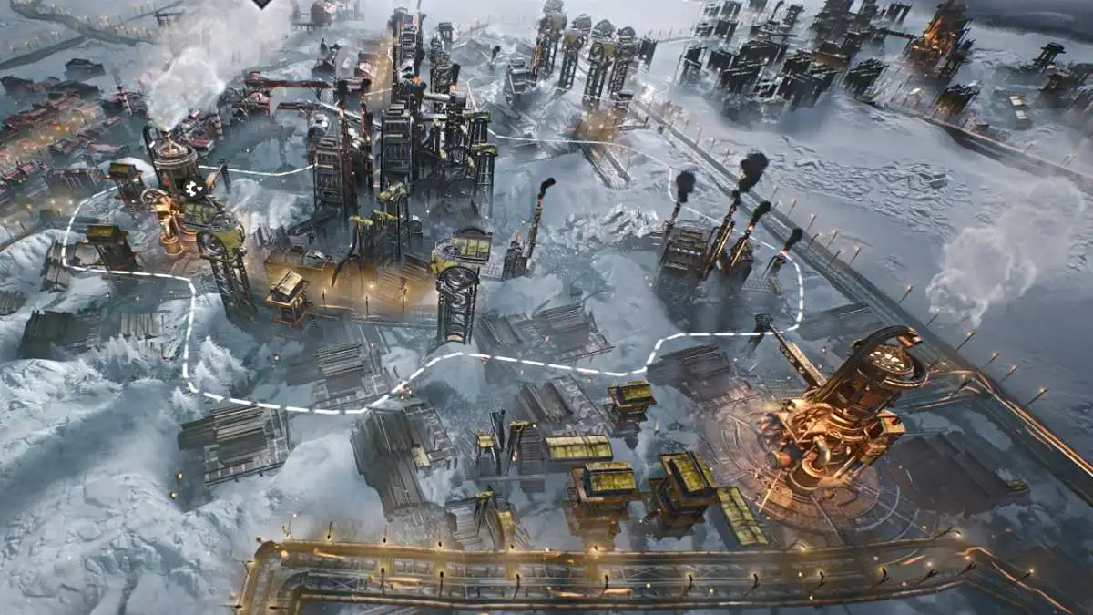 Distrito industrial em Frostpunk 2