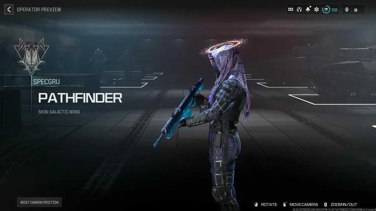 Skin do operador Call of Duty Warzone Galactic Mind