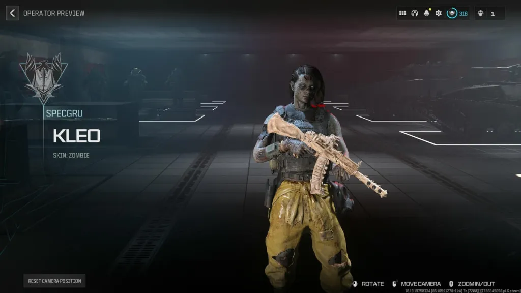 Skin de operador Call of Duty Warzone Zumbi