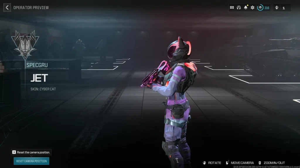 Skin do operador Call of Duty Warzone Cyber ​​Cat