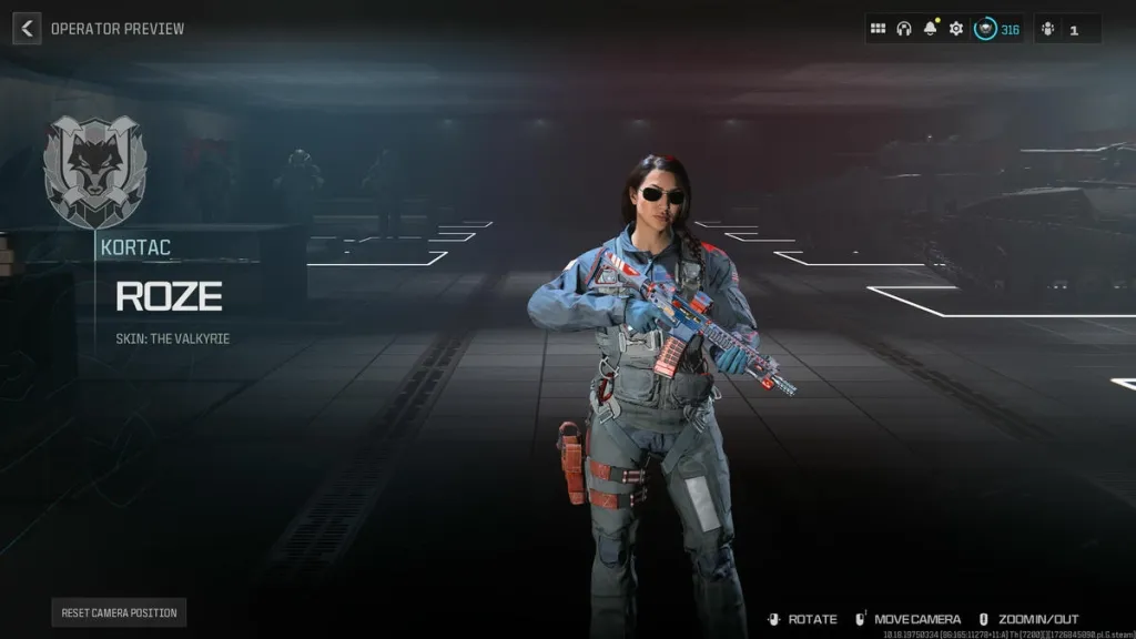 Skin de operador de Call of Duty Warzone Valkyrie