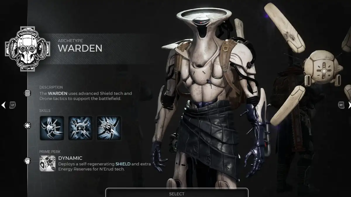 Armadura de Guardião no DLC Remnant 2 Dark Horizon.