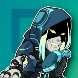 Personagens de Brawlhalla Loki em um fundo PT azul-petróleo escuro