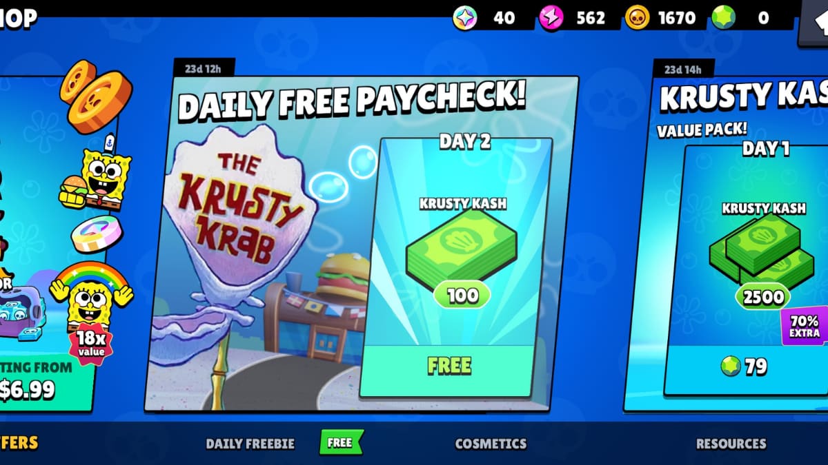 O salário diário de Krusty Cash em Brawl Stars