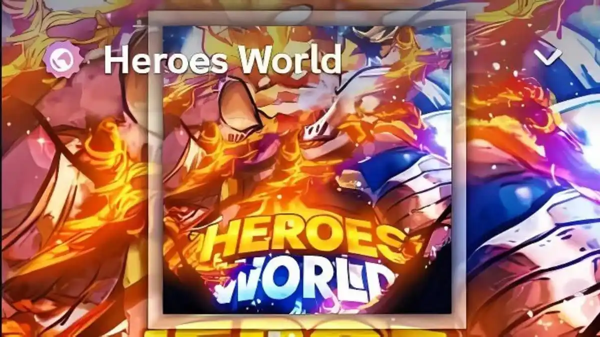 A imagem do servidor Discord para o jogo Roblox Heroes World