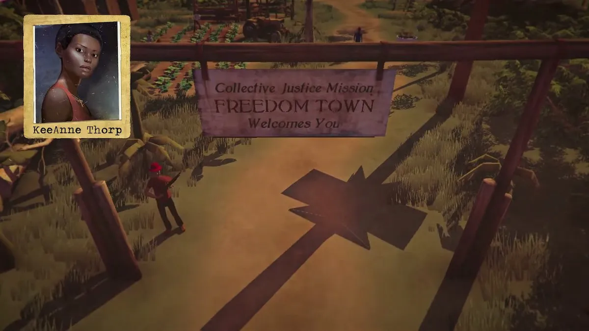 A entrada para Freedom Town em The Church in the Darkness.