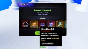 Roblox Anime Last Stand Crumbling Orb Portal Cleared Rewards