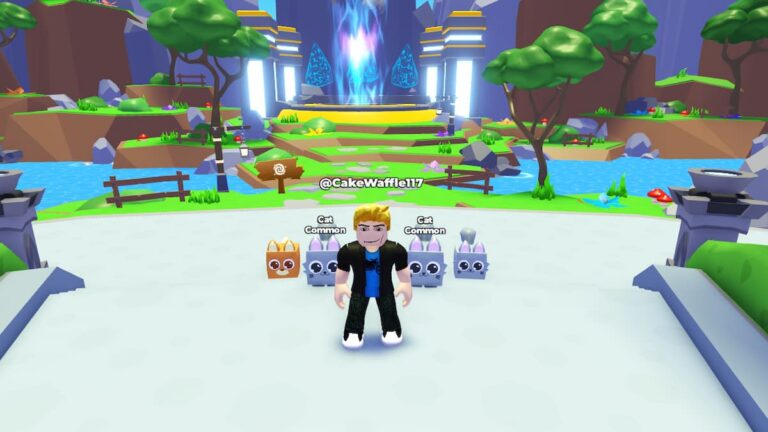 Roblox Tapping Legends Final Avatar And Fivepets On A Strong Bridge With Lights In Background