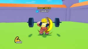 Roblox Anime Fitness Simulator Naruto Squatting With Weights