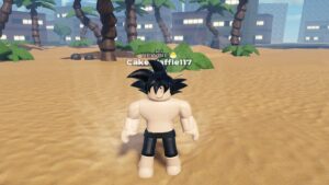 Roblox Gym League Black Hair Avatar Standing On Beach