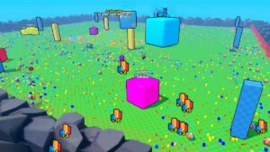 Roblox Biggest Cube Simulator Pink Blue Orange Cubes