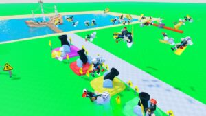 Roblox Clone Frenzy Clones Ragdolling In The Air