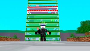 Roblox Mineblox Tycoon 2 Player Standing Before My Tycoon Empire Wearing Fancy Suit And Jetpack