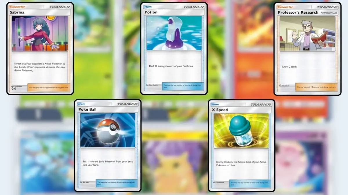 Cartas de treinamento para usar no deck Mewtwo EX no Pokémon TCG Pocket