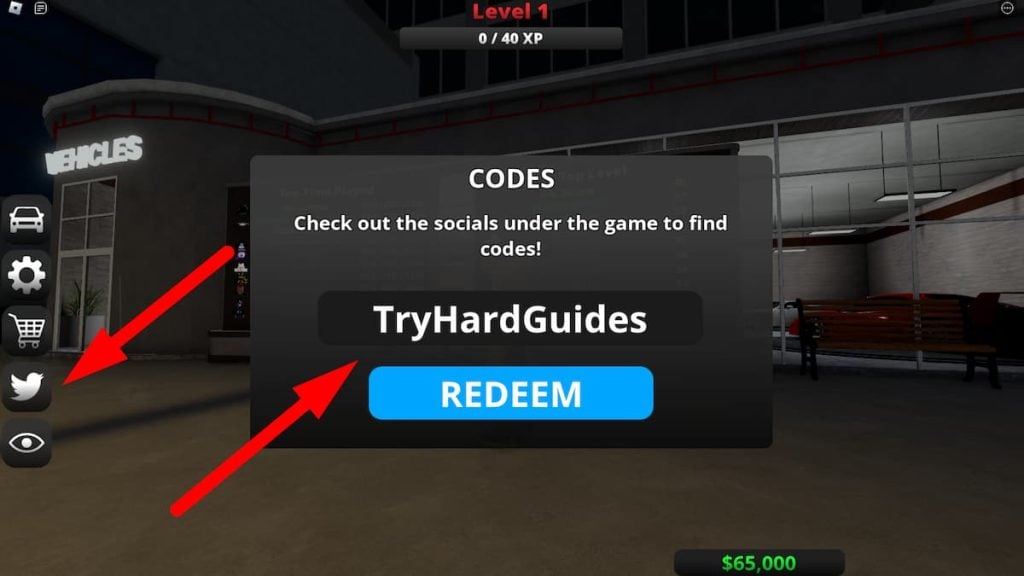 Como resgatar códigos no Highway Legends Roblox