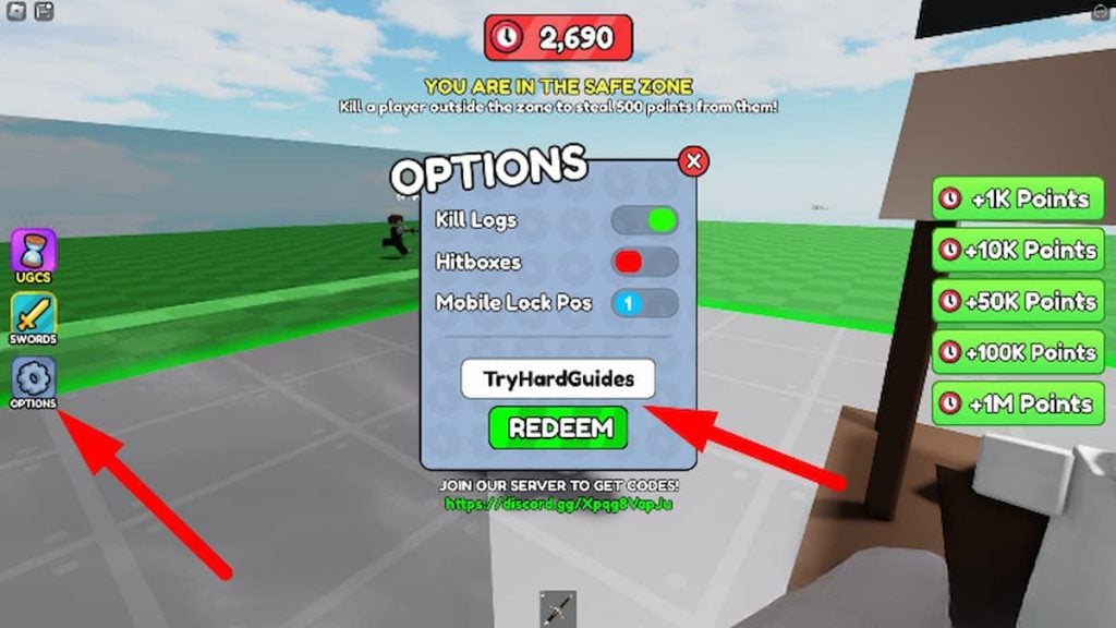 Como resgatar códigos em UGC Steal Points Roblox