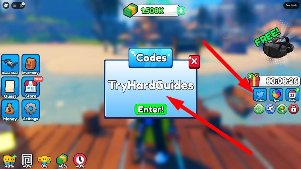 Como resgatar códigos no Drone Simulator Roblox